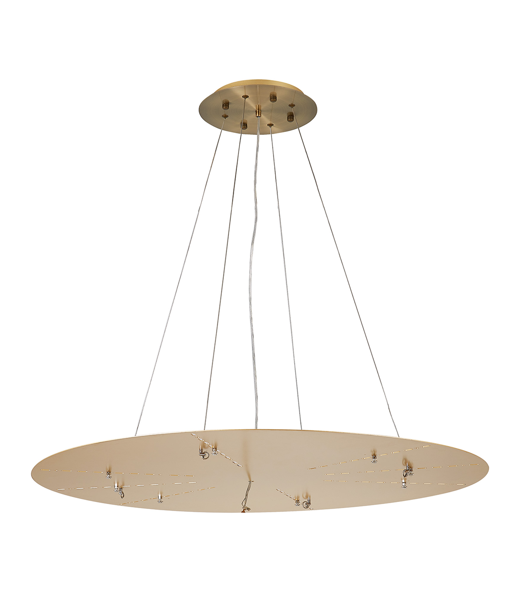 D0930AB  Lowan 890mm, 3m Suspension Plate c/w Power Cable To Lower Flush Fittings, Antique Brass Max Load 20kg (ONLY TESTED FOR OUR RANGE OF PRODUCTS)
